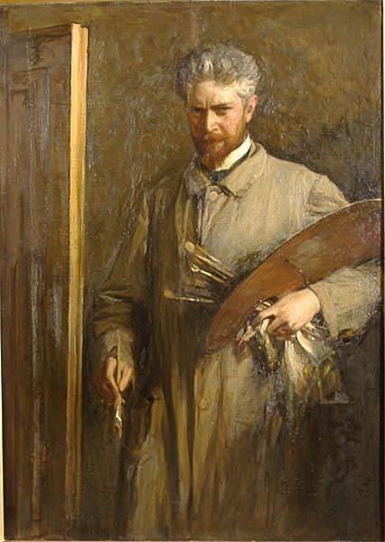 oscar bjorck Self-portrait. oil painting picture